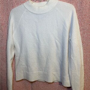 Athleta White Crew Neck Wool Sweater Size XXS